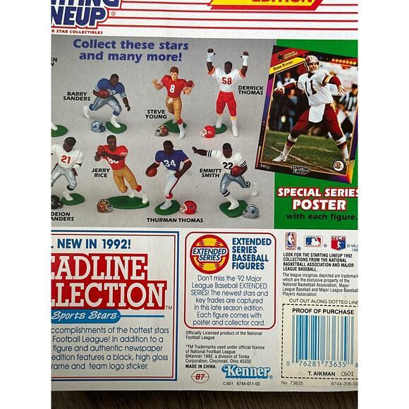 Starting Lineup 1992 Troy Aikmen with special series poster‎ - Picture 7 of 8